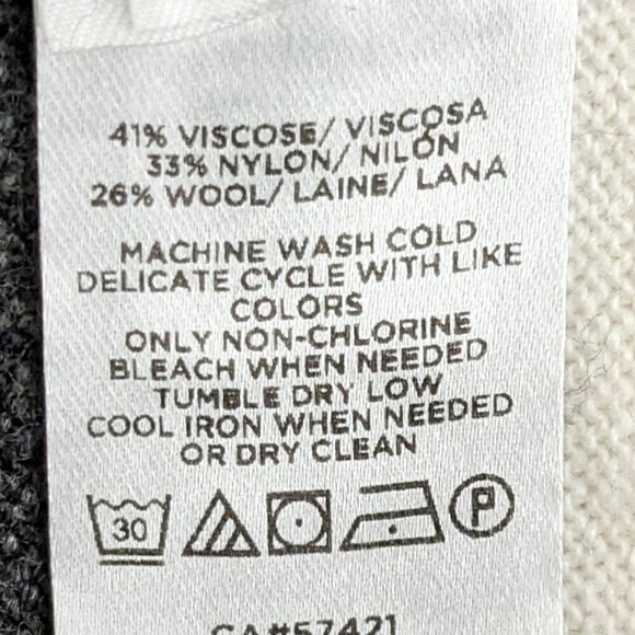 Women's "LOFT" Cream & Gray Striped, Lightweight, Long Open Cardigan; Size S - Picture 5 of 5